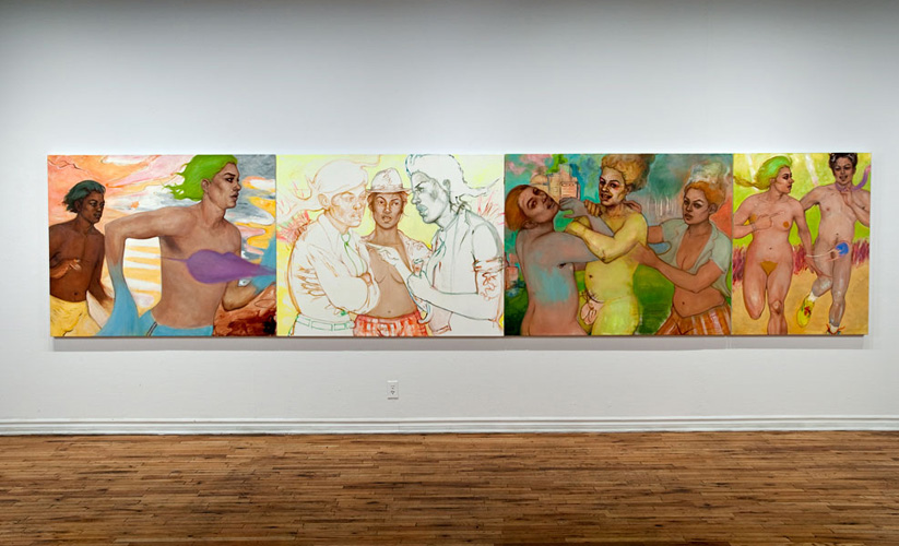 Installation view of Action Paintings aka Urban Narratives at Gallery McClure, Montreal