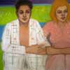 Eliza Griffiths, In the field (Hoboes), 2013, oil on canvas, 36" x 48"